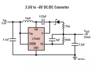 Inverting Micropower DC/DC Converters with Schottky