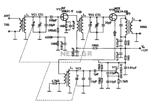 FM radio tuning circuit circuit