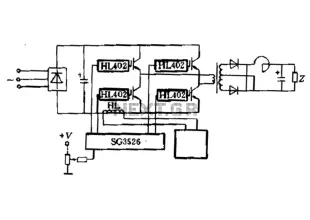 Multi-piece HL402 application example in the switching power supply system