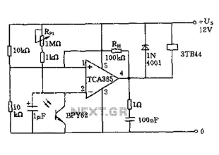 Light intensity 10 a 10LX twilight light control switch circuit diagram
