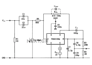 TDA6106Q having a feedback factor of the test circuit diagram 1 116
