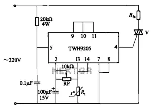 TWH9205 by the integrated circuit consisting of a temperature control circuit automatically