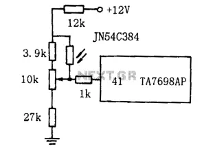 TV by the photosensitive resistor circuit diagram automatic brightness adjustment