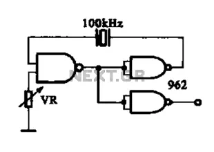 DTL integrated circuit by a crystal oscillator a