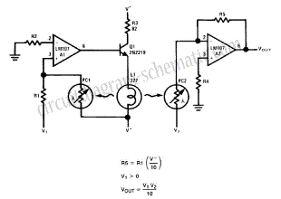 Simple Analog Multiplier Circuit Using LM107