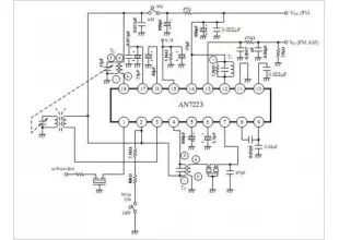AN7223 Am Tuner Fm/am If Amplifier Circuit For Radio Cassette Recorder Panasonic Semiconductor