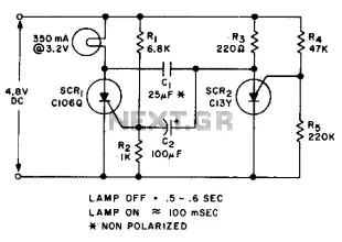Low voltage flasher