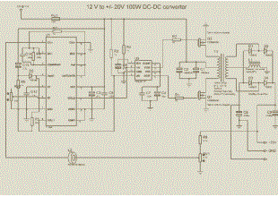 Car 12V to +-20V  DC converter