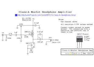 DIY IRF610 MOSFET Class-A Headphone Amplifier Project
