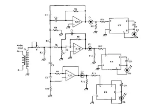 Schematic Diagram LM3909 IC Color organ electronic project circuit