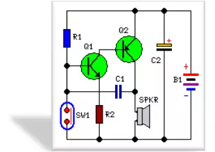 Mini Alarm Circuit Schematic