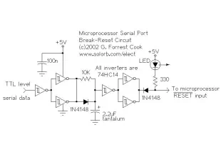 RS232 Reset for Microprocessor