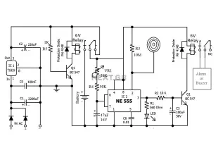 555 timer touch activated alarm circuit