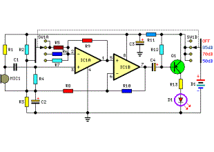 Room Noise Detector Circuit Schematic