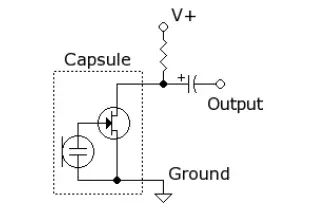 Electret condenser microphone schematic