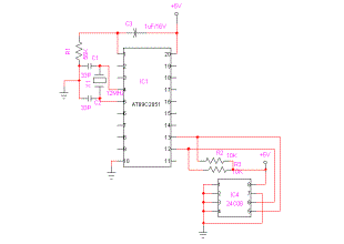 serial eeprom interfacing at24c08 with at89c2051