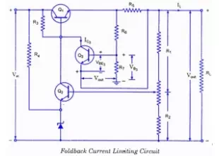 Controlled Transistor Series Regulator With Overload and Short-Circuit Protection