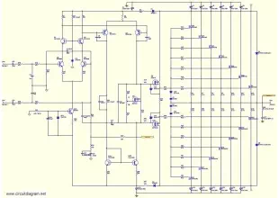 800W high power mosfet amplifier Schematic Diagram