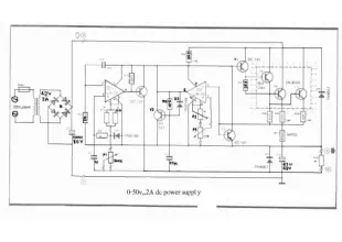 0-50V 2A Bench power supply circuit and explanation