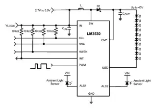 LM3530 white LED driver circuit design electronic project