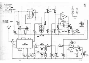 FM CB radio receiver circuit design using TCA440