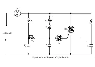 Light Dimmer Using Diac or transistor and triac and description