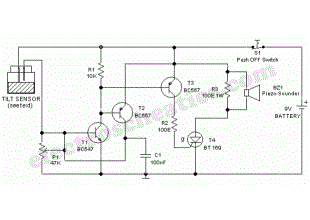 Pressure Sensor Alarm Circuit Schematic