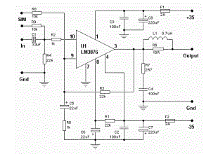 50watt audio power amplifier circuit