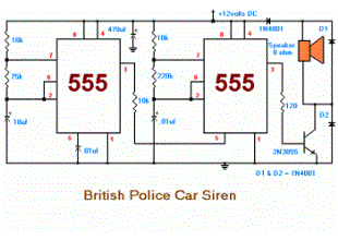British Police Car Siren circuit diagram