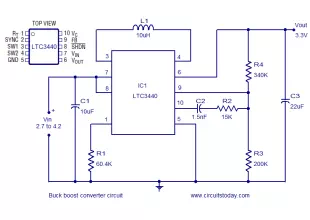 Buck boost converter circuit