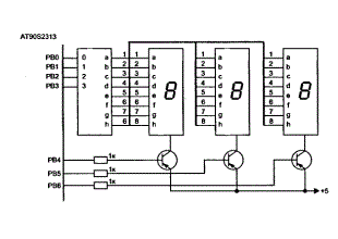 Control 7 segment LED displays with AVR