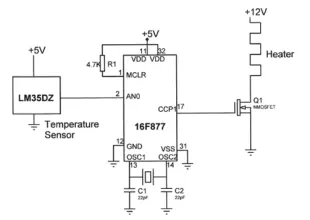 Temperature ControlCircuit using Microcontroller and Heater Driver