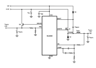ISL6528 Dual Regulator-Standard Buck PWM and Linear Power Controller