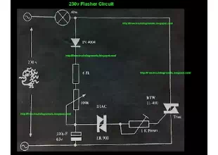 230V Flasher Circuit diagram