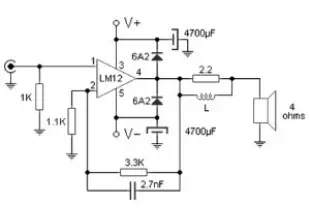 100w audio amplifier with integrated circuit