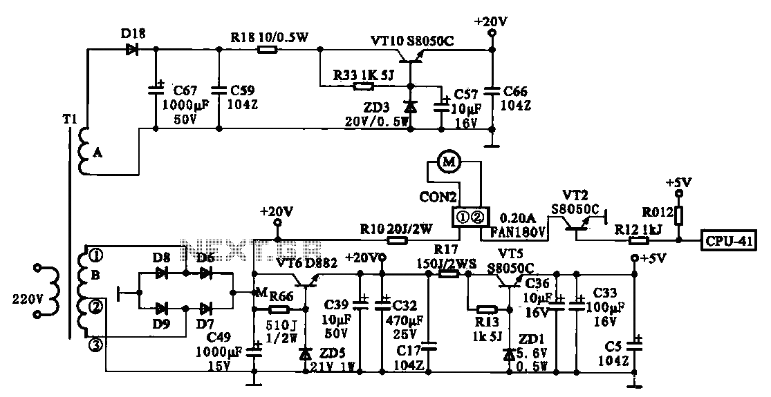 Joyoung JYC-22F-type low-voltage power supply circuit
