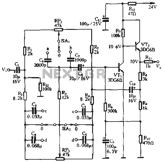 Variable corner frequency tone circuit