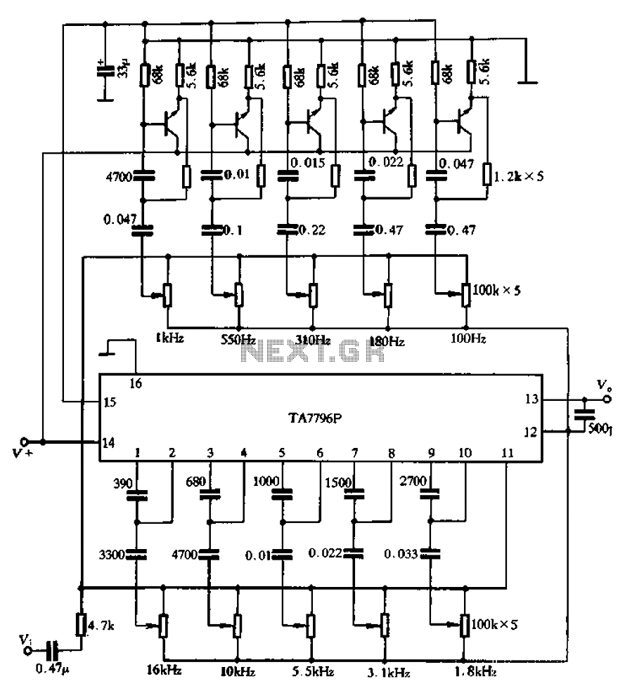 Montage van een AMPLIFIER-BOOSTER of EQUALIZER op een 5W transistor  autoradio, Equalizer / versterker
