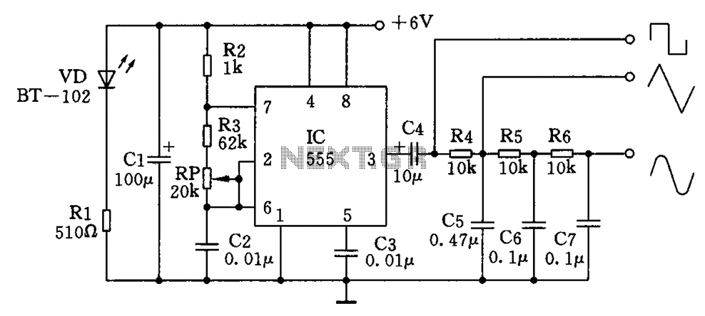 Multiple Waveform Generator Circuit