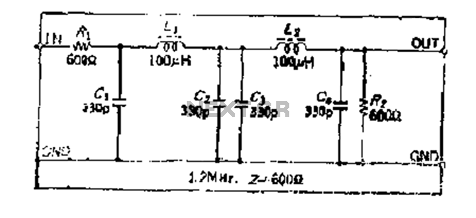 Simple design with a constant K-type high-frequency low-pass LC filter