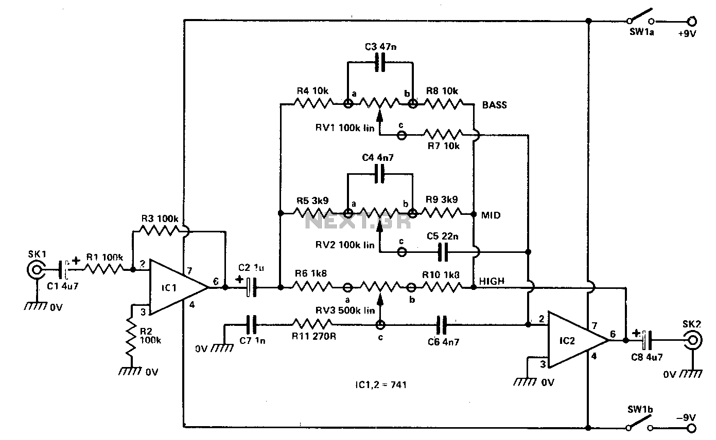 Active Tone Control Schematic