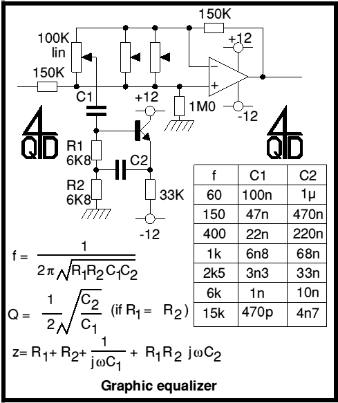 Montage van een AMPLIFIER-BOOSTER of EQUALIZER op een 5W transistor  autoradio, Equalizer / versterker