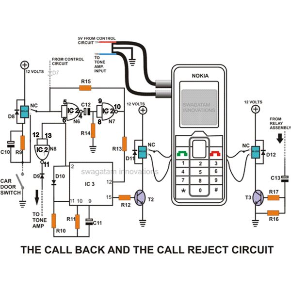 car alarm circuit : Automotive Circuits :: Next.gr wiring diagram for security door magnet 