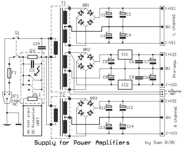 300 Watt audio Amplifier under Audio Amplifier Circuits ... phase linear car radio wiring diagram 