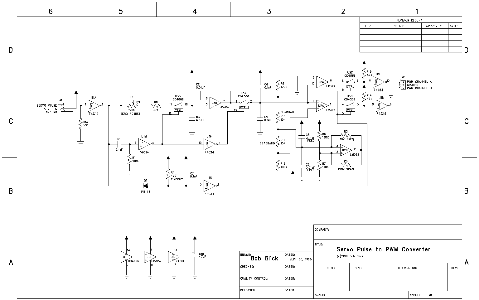 Servo pulse to PWM converter under Servo Circuits -1010- : Next.gr