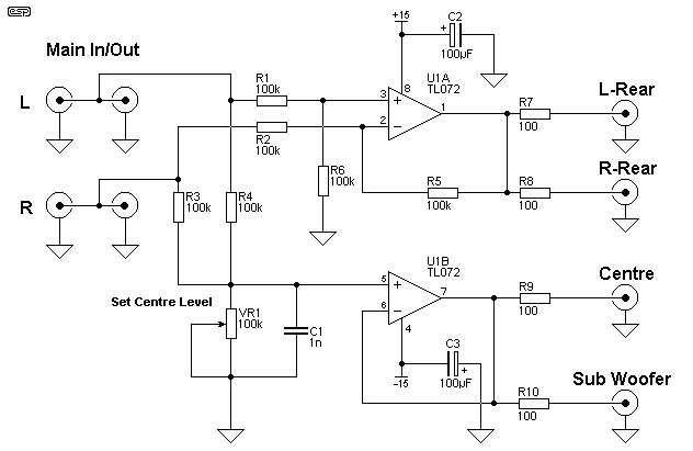 Simple Surround Sound Decoder under Repository-circuits ... klipsch promedia 2 1 wiring diagram 