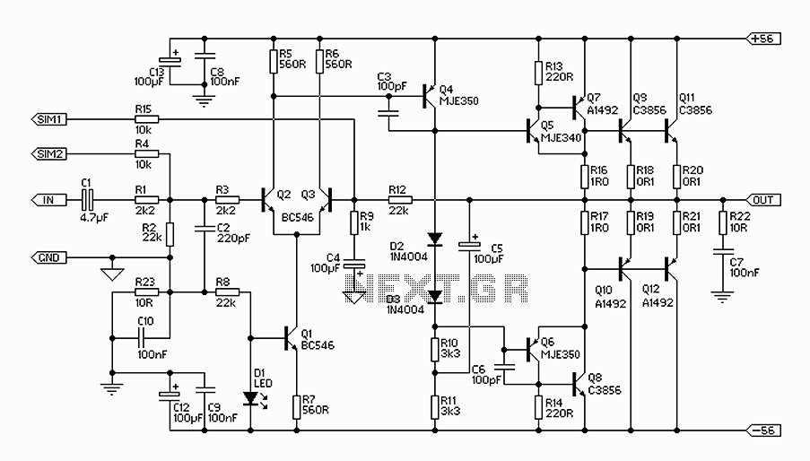 slack Pasture minimum Schematic Diagram 300W Power Amplifier For Subwoofer under Repository- circuits -36471- : Next.gr