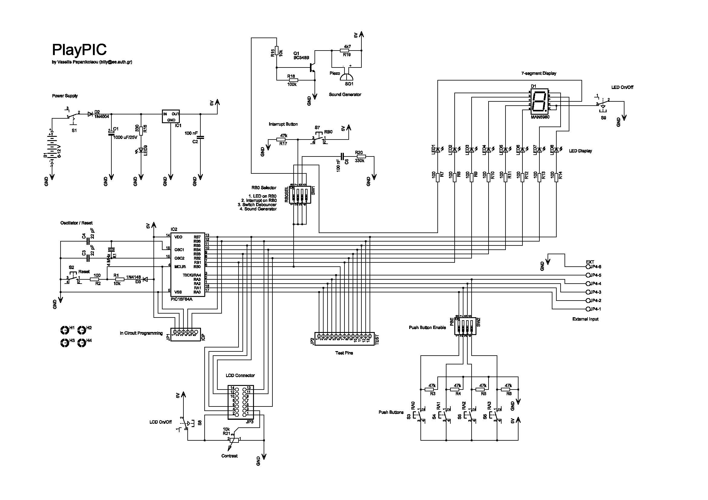 pic microcontroller circuit : Microcontroller Circuits ... 2007 sunl 110cc atv wiring diagram with remote 
