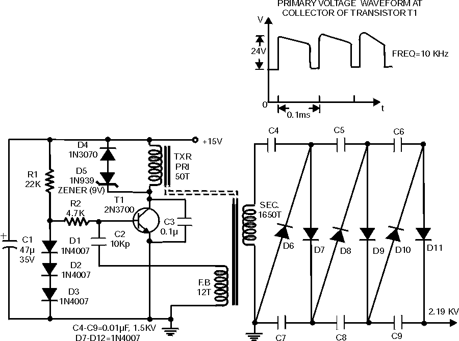 > power supplies > high voltage > High voltage supply ... ionizer transormer dc power supply wiring diagram 