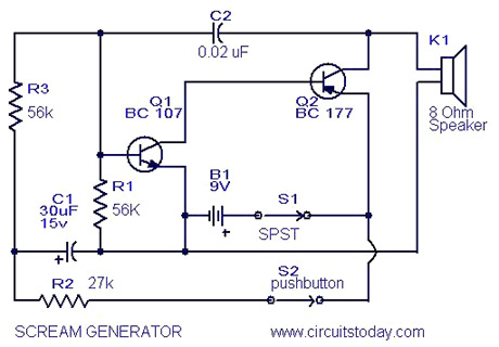 Melody Horn Circuit – Electronics Projects Circuits